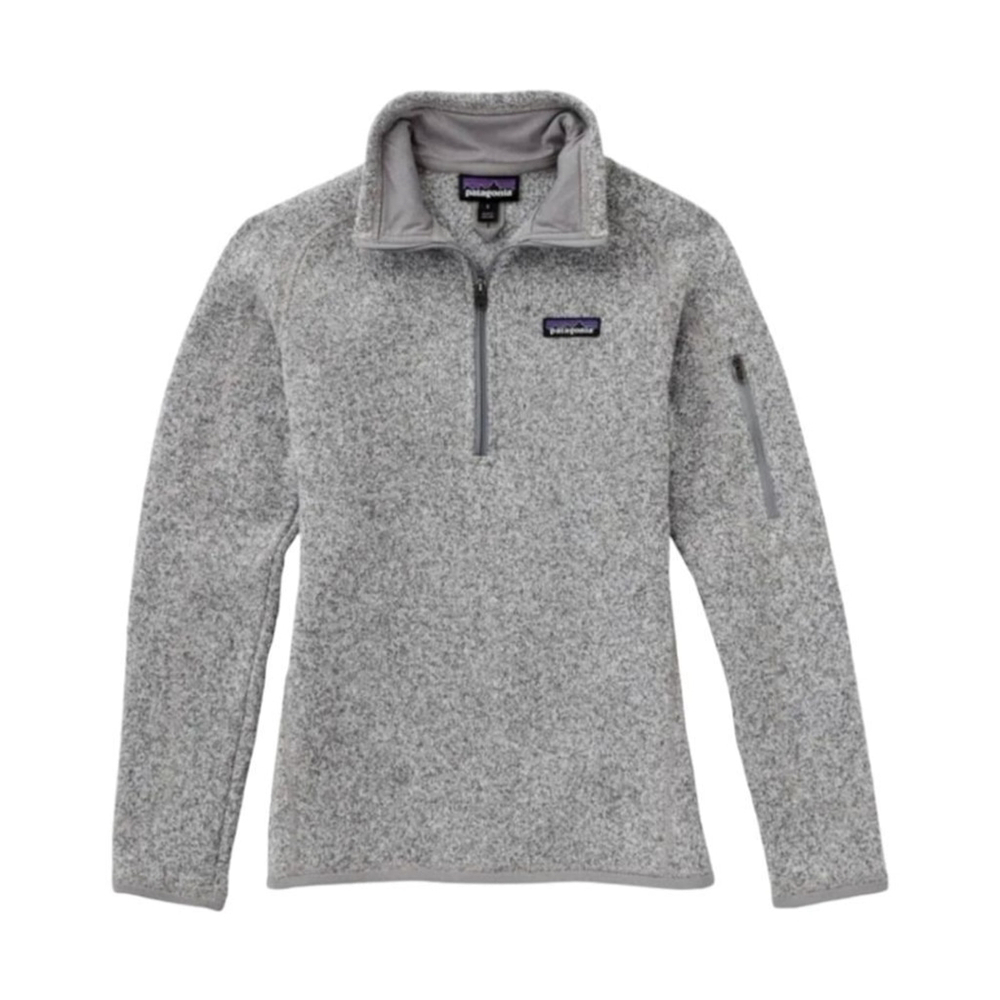 Patagonia Quarter Zip Pullover Better Sweater Fleece Women's sz S in White Birch